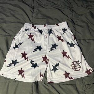 Eric Emanuel White and Black Athletic Shorts